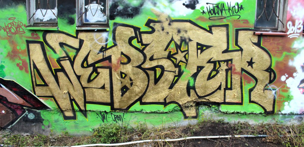 Graffiti Wall in Nachod - Photo by webster - webster, kotlina, crew (2013)