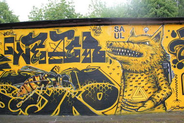 Graffiti Wall in Zory - Photo by webster - webster, kotlina, crew (2013)