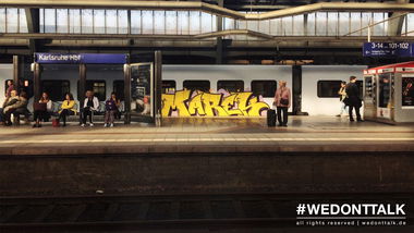 Graffiti Train in Karlsruhe - Photo by wedonttalk - marek, gpc, cks (2017)
