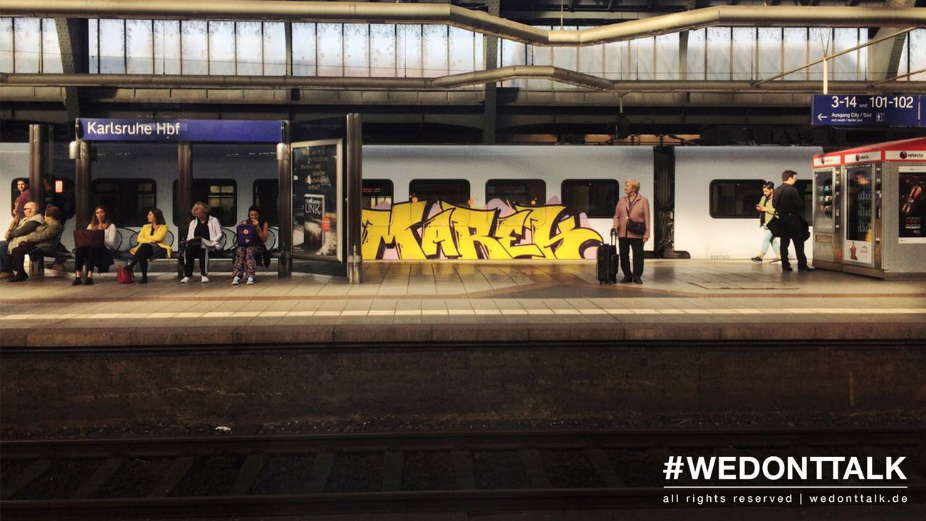 Graffiti Train in Karlsruhe - Photo by wedonttalk - marek, gpc, cks (2017)