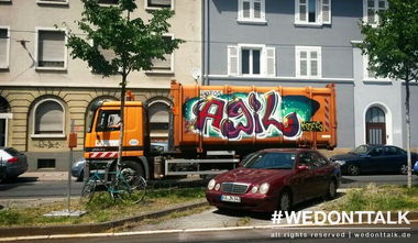 Graffiti Train in Karlsruhe - Photo by wedonttalk - bombing, agil, rtf (2016)