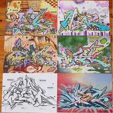 Graffiti Sketch in berlin - Photo by weok - weok, compilation, cns