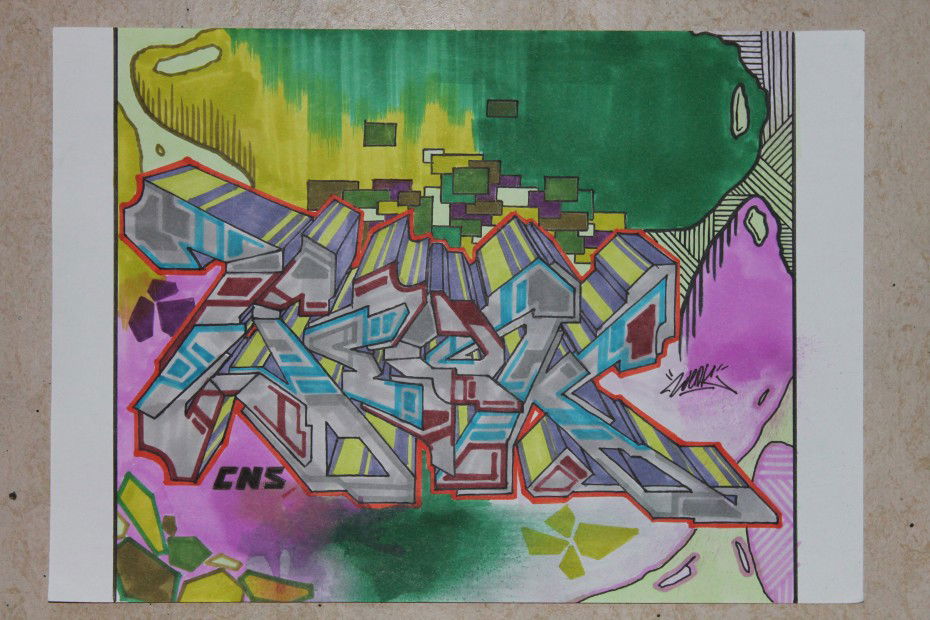 Graffiti Sketch in berlin - Photo by weok - weok, cns (2013)