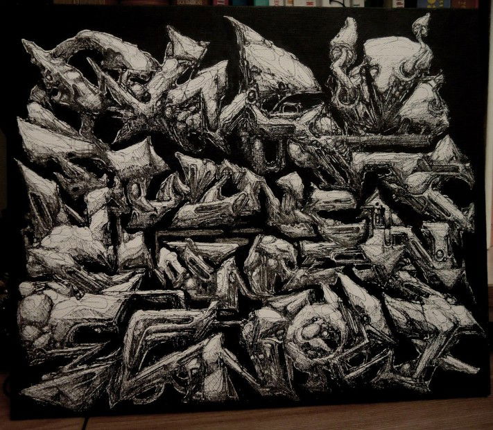 Graffiti Sketch in tomsk - Photo by wince_ecniw (2012)