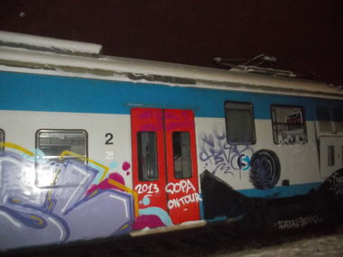 Graffiti Train in Prague - Photo by wisl