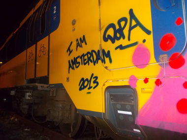 Graffiti Train in Amsterdam - Photo by wisl