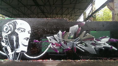 Graffiti Wall in Rostock - Photo by woiser (2014)