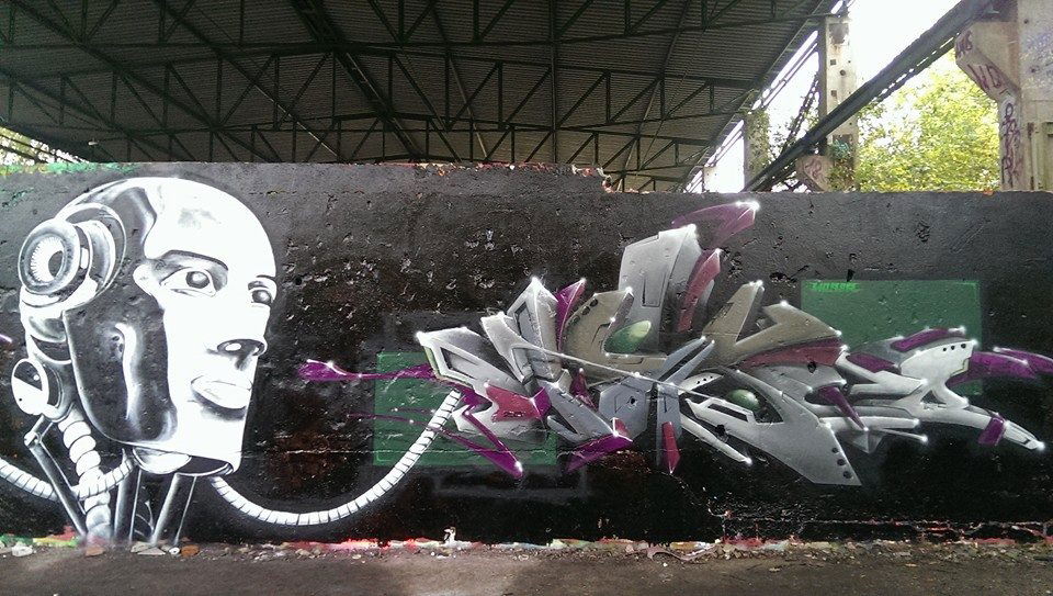 Graffiti Wall in Rostock - Photo by woiser (2014)