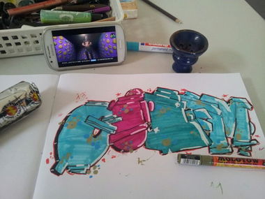 Graffiti Sketch - Photo by wollkneulBOZZ - golem, nuttööö, :D (2013)