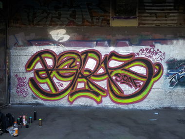 Graffiti Wall - Photo by writer - boras, boaf, wien (2014)