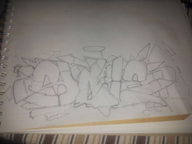Graffiti Sketch - Photo by wsb - we, steal, bikes (2014)