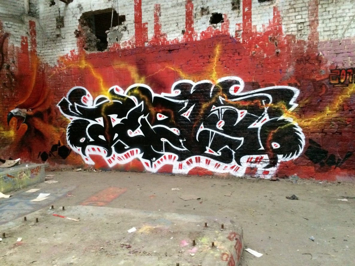 Graffiti Wall - Photo by wsb - Tesla, da, hb (2015)