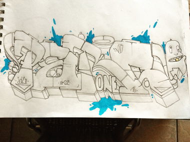 Graffiti Sketch - Photo by wsb - Sole, pers (2016)