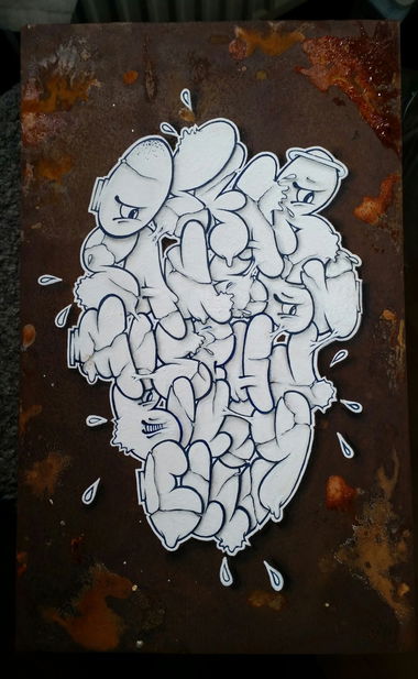 Graffiti Sketch in Wohnort - Photo by wtf - Wtf