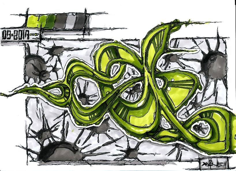 Graffiti Sketch - Photo by x9 (2017)