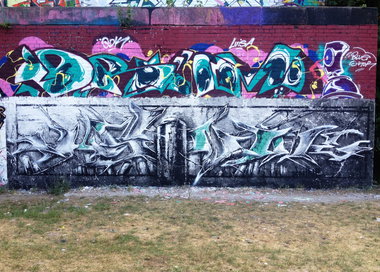 Graffiti Wall - Photo by x9 - kleinmachnow, xnine, x9 (2018)