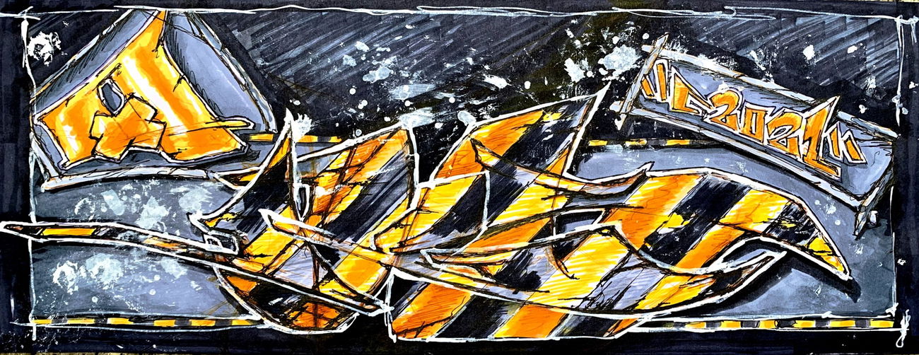 Graffiti Sketch - Photo by x9 - potsdam, xnine, x9 (2021)