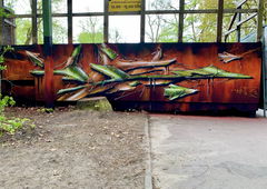 Graffiti Wall - Photo by x9 - graffiti, potsdam, lindenpark (2021)