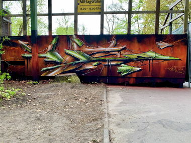 Graffiti Wall - Photo by x9 - graffiti, potsdam, lindenpark (2021)