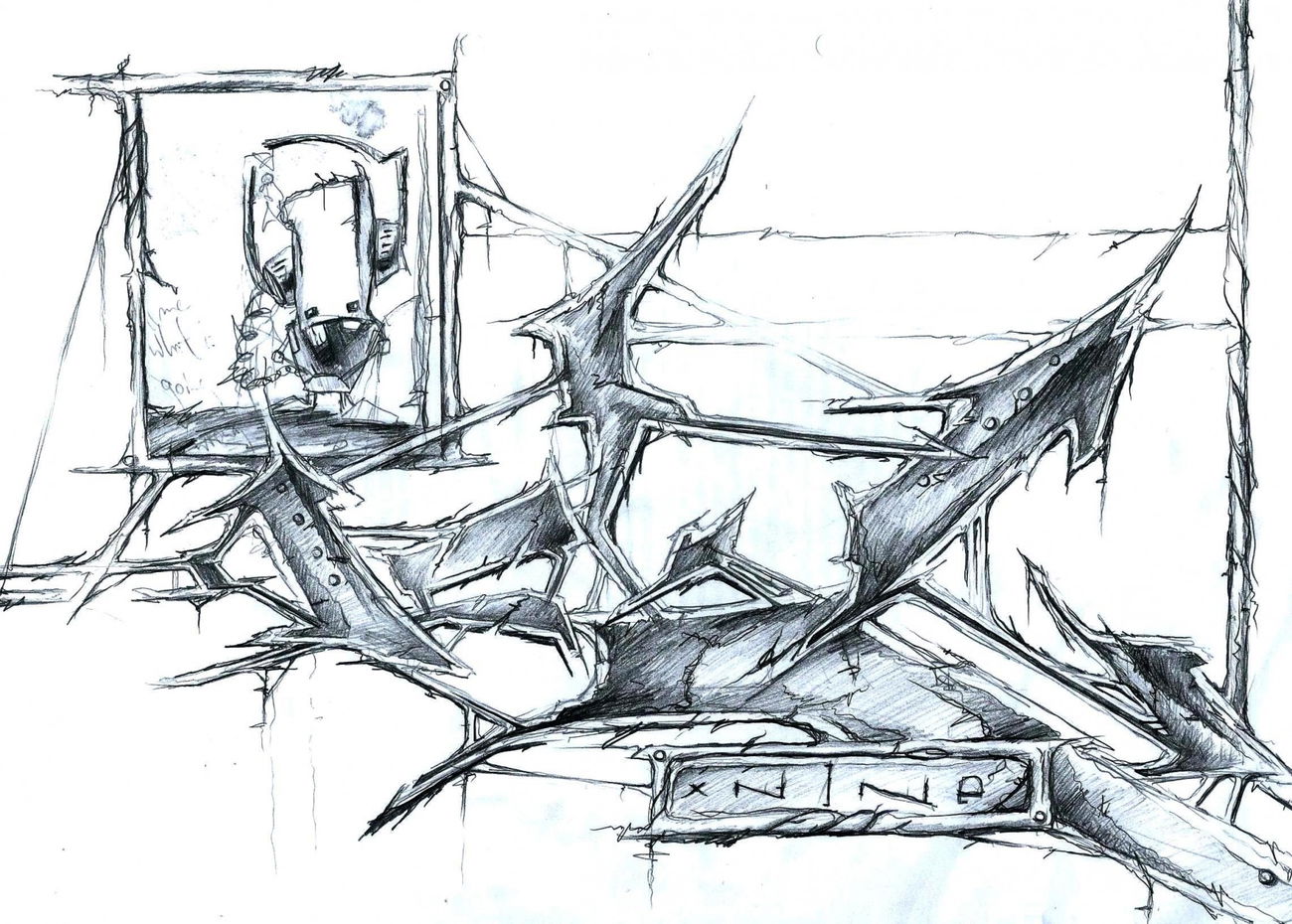 Graffiti Sketch - Photo by x9 - potsdam, graffiti, xnine (2018)