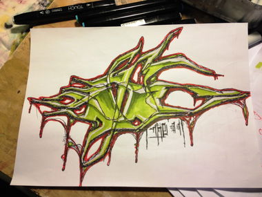 Graffiti Sketch - Photo by x9 (2017)