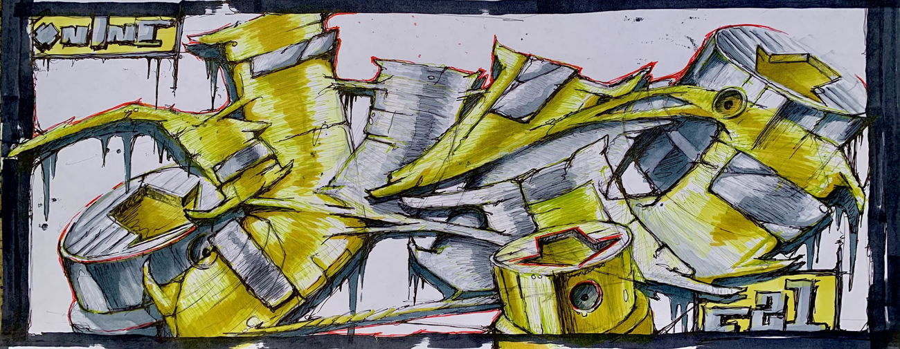 Graffiti Sketch - Photo by x9 - potsdam, graffiti, sketch