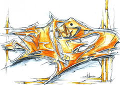 Graffiti Sketch - Photo by x9 - potsdam, xnine, x9