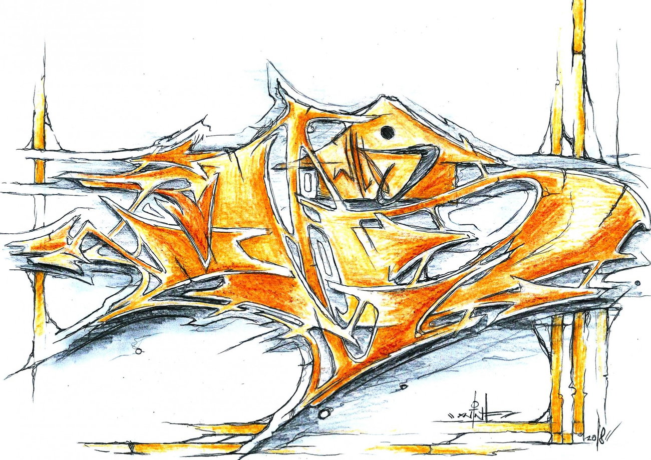 Graffiti Sketch - Photo by x9 - potsdam, xnine, x9