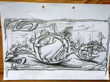 Graffiti Sketch - Photo by x9 (2017)