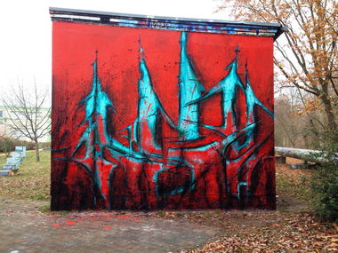 Graffiti Wall - Photo by x9 - potsdam, nuthe, xnine (2018)