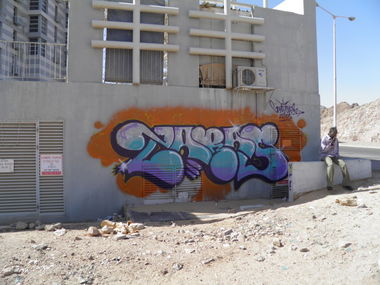 Graffiti Bombing in Eilat - Photo by zaras_gameover - t, bombing, graffiti (2013)
