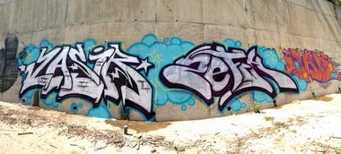 Graffiti Wall in Ovcha kupel - Photo by zefyn - zefo, zefyn, sofia (2014)