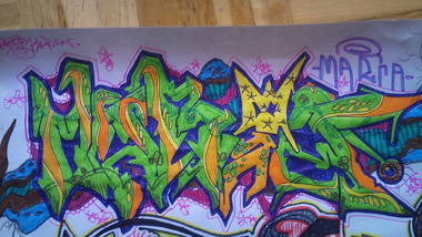 Graffiti Sketch in Dresden - Photo by zeiger - MARIA (2013)