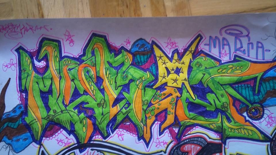 Graffiti Sketch in Dresden - Photo by zeiger - MARIA (2013)