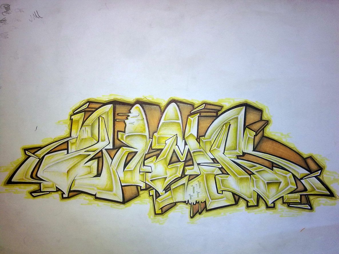 Graffiti Sketch in Istanbul - Photo by zerk - bame (2013)