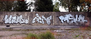 Graffiti Bombing in Koszalin - Photo by zero7 - zero7, nerds, ams (2013)