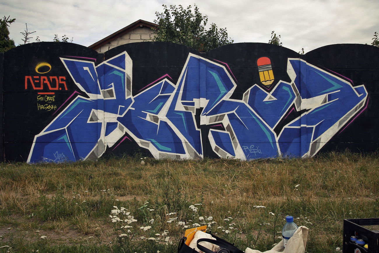 Graffiti Wall in Toruń - Photo by zero7 - zero7, nerds, ams