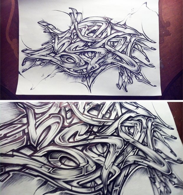 Graffiti Sketch in Emden - Photo by zest83 - 3st, fdr, obk (2013)