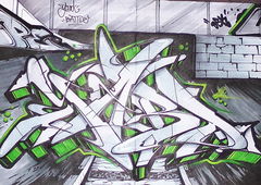 Graffiti Sketch in Bremen - Photo by zest83 - yard, wildstyle, style (2017)