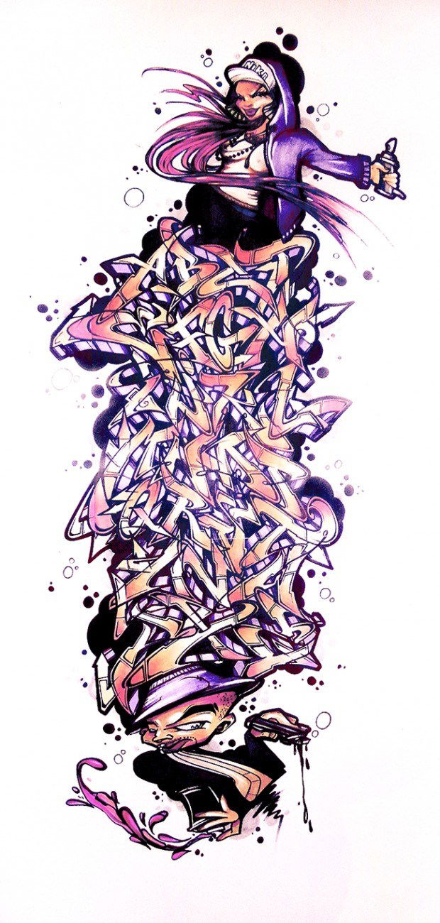 Graffiti Sketch in Bremen - Photo by zest83 - poser, dreist, obk (2017)