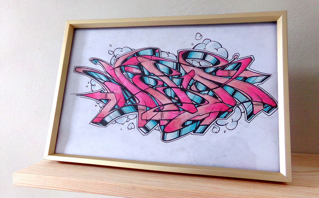 Graffiti Sketch in Bremen - Photo by zest83 - dreist, 3st, obk (2016)