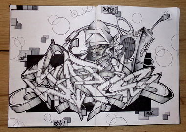 Graffiti in Bremen - Photo by zest83 - wildstyle, style, sketch (2016)