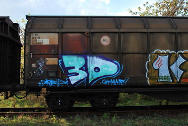 Graffiti Train - Photo by zivilbeamter - 3d, otmar, dreid (2014)