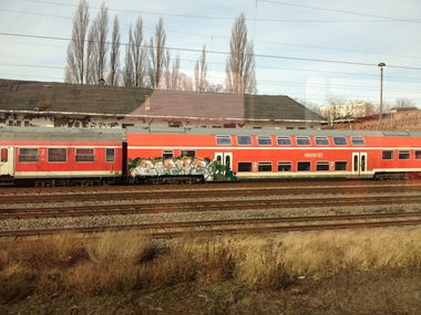 Graffiti Train - Photo by zore - bm45, halle, saale (2014)