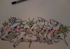 Graffiti Sketch - Photo by zwolli - Stega, battle