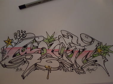 Graffiti Sketch - Photo by zwolli - Stega, battle