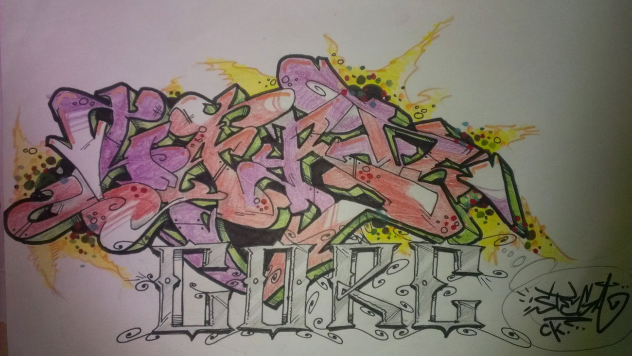 Graffiti Sketch - Photo by zwolli - hard, core