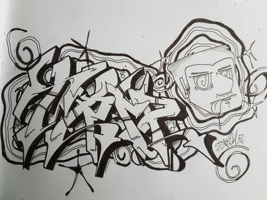 Graffiti Wall - Photo by zwolli - Battle, streetpins, Stega (2017)