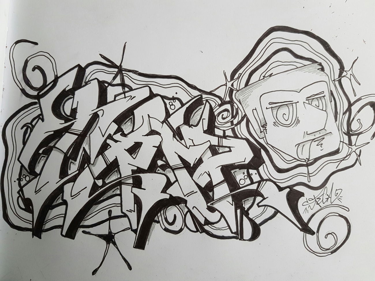 Graffiti Wall - Photo by zwolli - Battle, streetpins, Stega (2017)