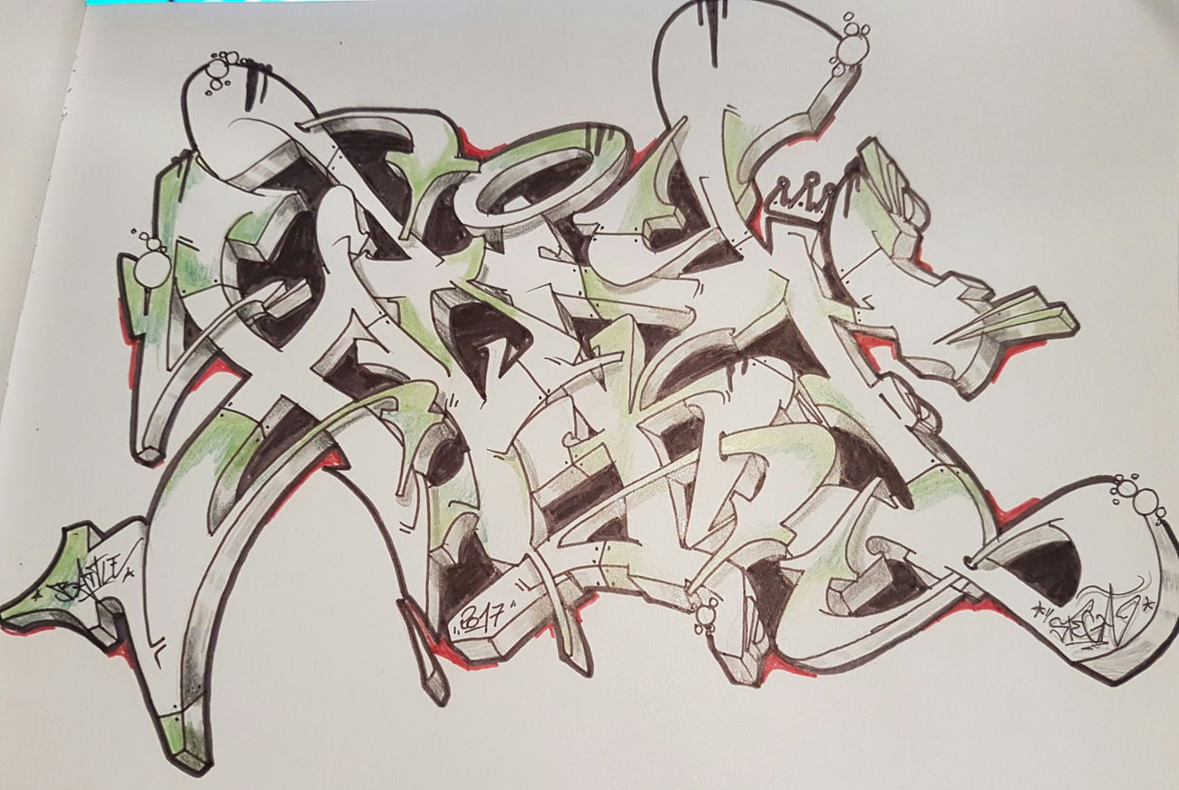 Graffiti Wall - Photo by zwolli - Battle, Stega (2017)